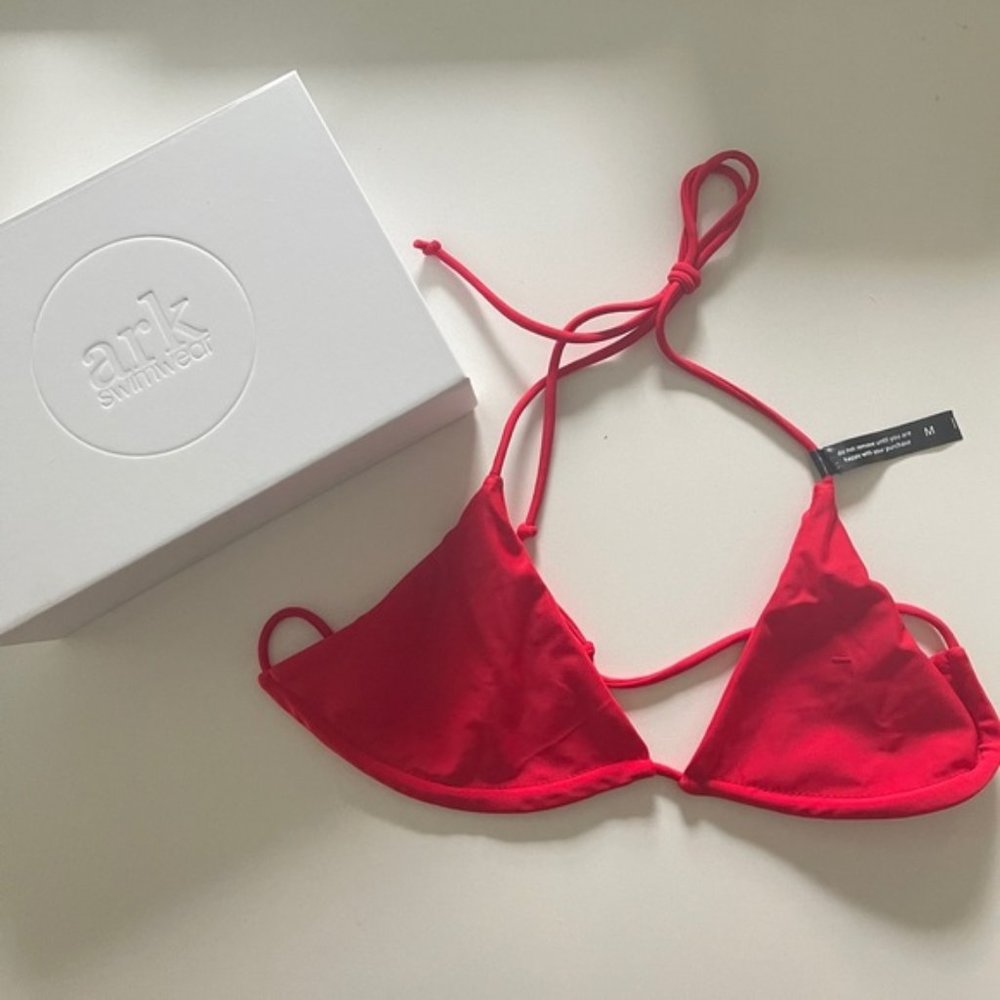 Ark Swimwear Red Triangle Bikini Top